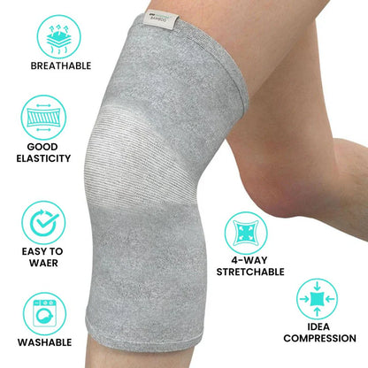 Unisex Bamboo Compression Knee Sleeve (Pack Of 2 Pairs)