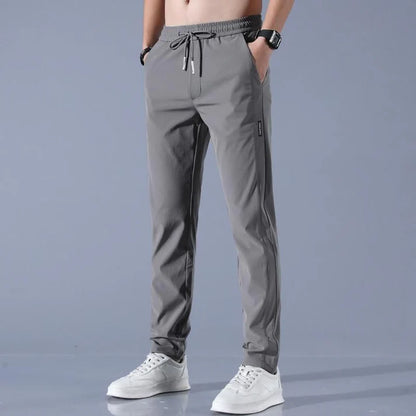 Combo Of 2 Men's Sports Regular Fit Lycra Track Pant With Two Side Pockets ( Dark Blue + Grey )